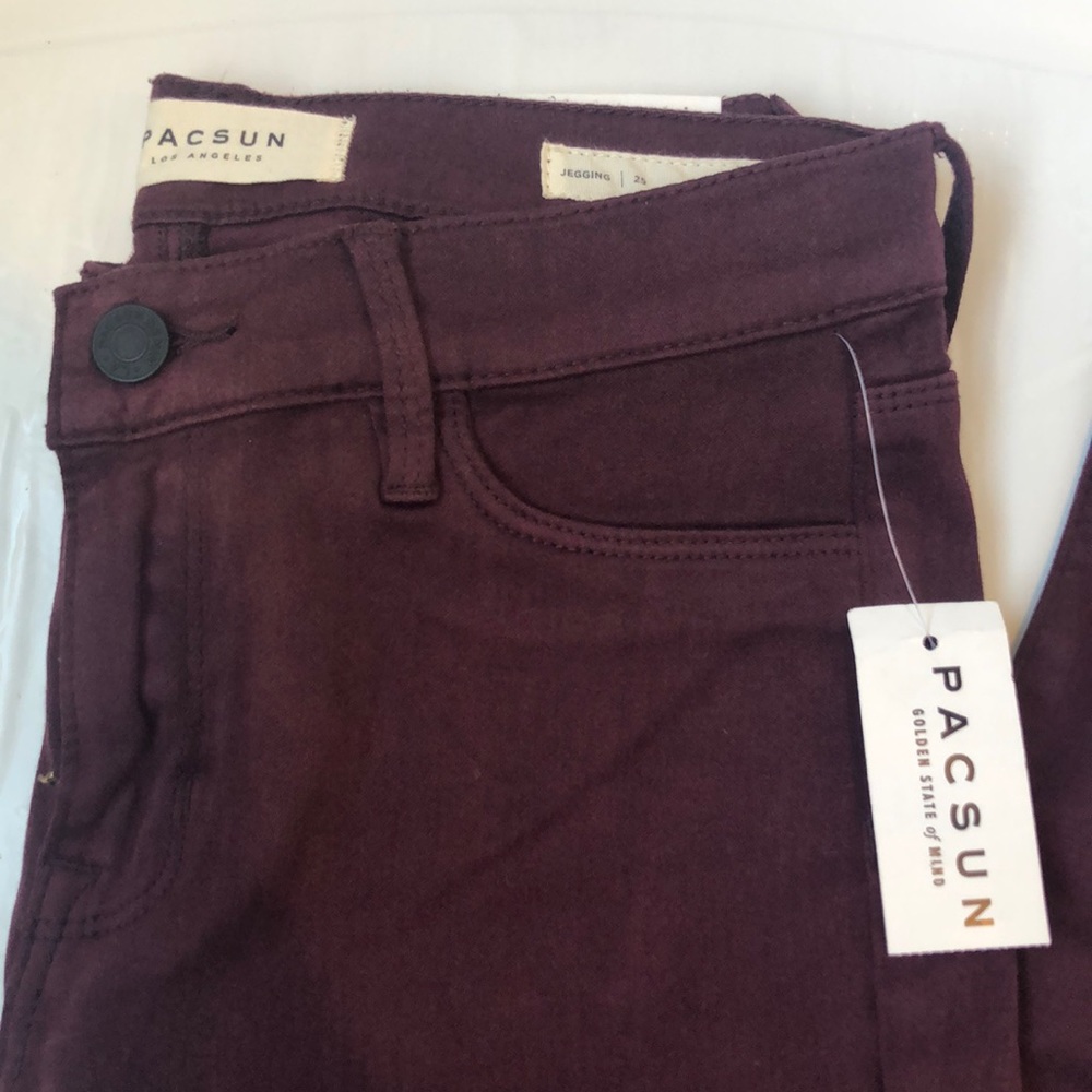 Burgundy/maroon Jeggings